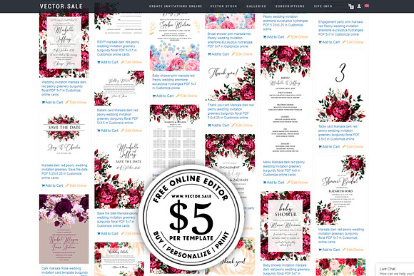 Wedding invite marsala peony rose in Wedding Templates - product preview 9