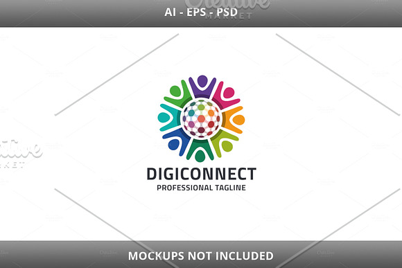 Digital Connect Logo in Logo Templates - product preview 1