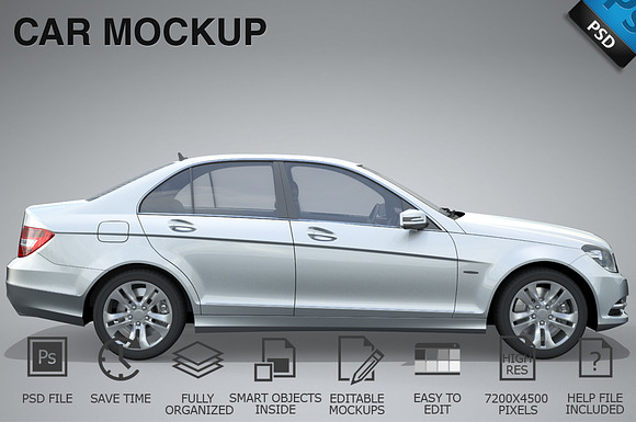 Car Mockup 01 in Mockup Templates - product preview 1