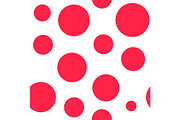red circle abstract seamless pattern