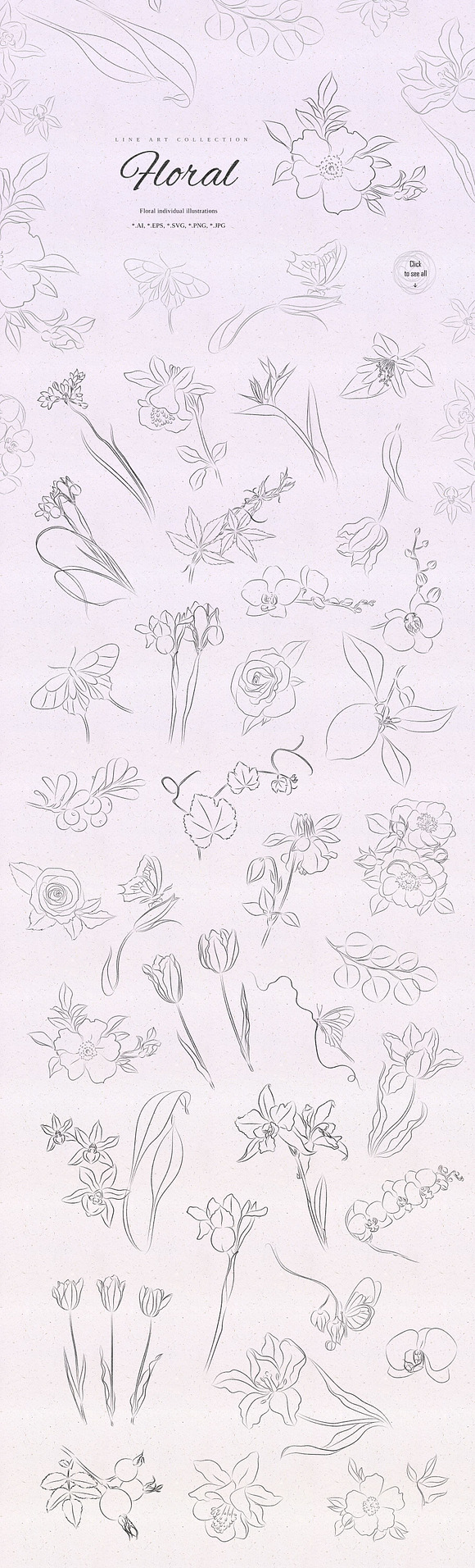 Floral. Letters & Illustrations pack in Illustrations - product preview 1