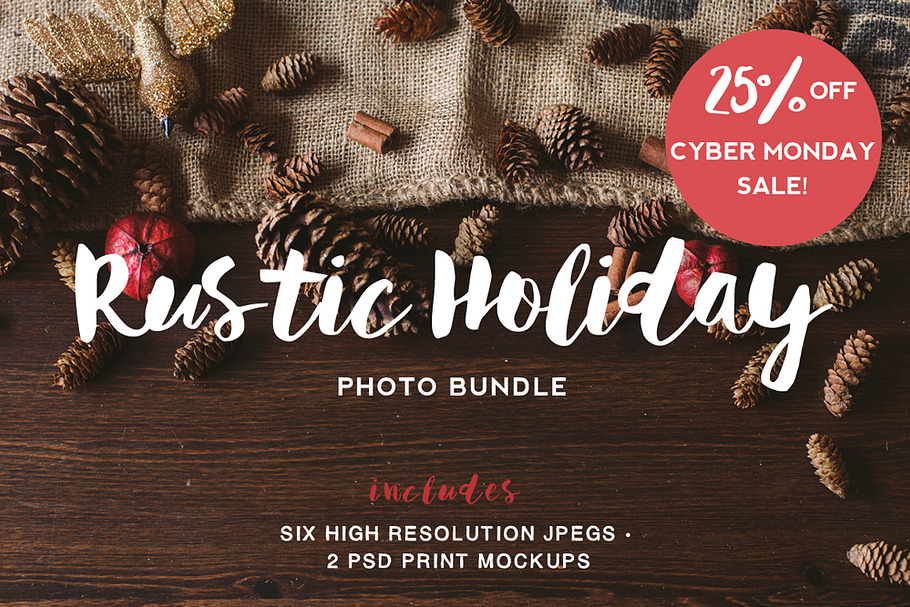 Rustic Holiday Photo Bundle in Mockup Templates - product preview 8