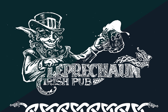 Irish Pub "Leprechaun" in Product Mockups - product preview 2