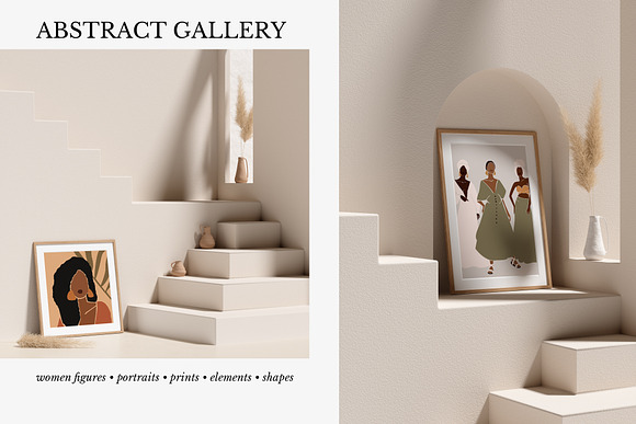 ABSTRACT GALLERY modern women prints in Illustrations - product preview 7