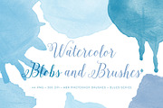 Watercolor Blob PS Brushes and PNG