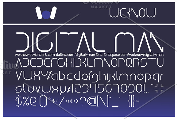 digital man font in Display Fonts - product preview 1