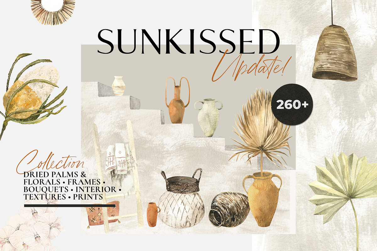 SUNKISSED dry boho tropics & prints in Illustrations - product preview 8