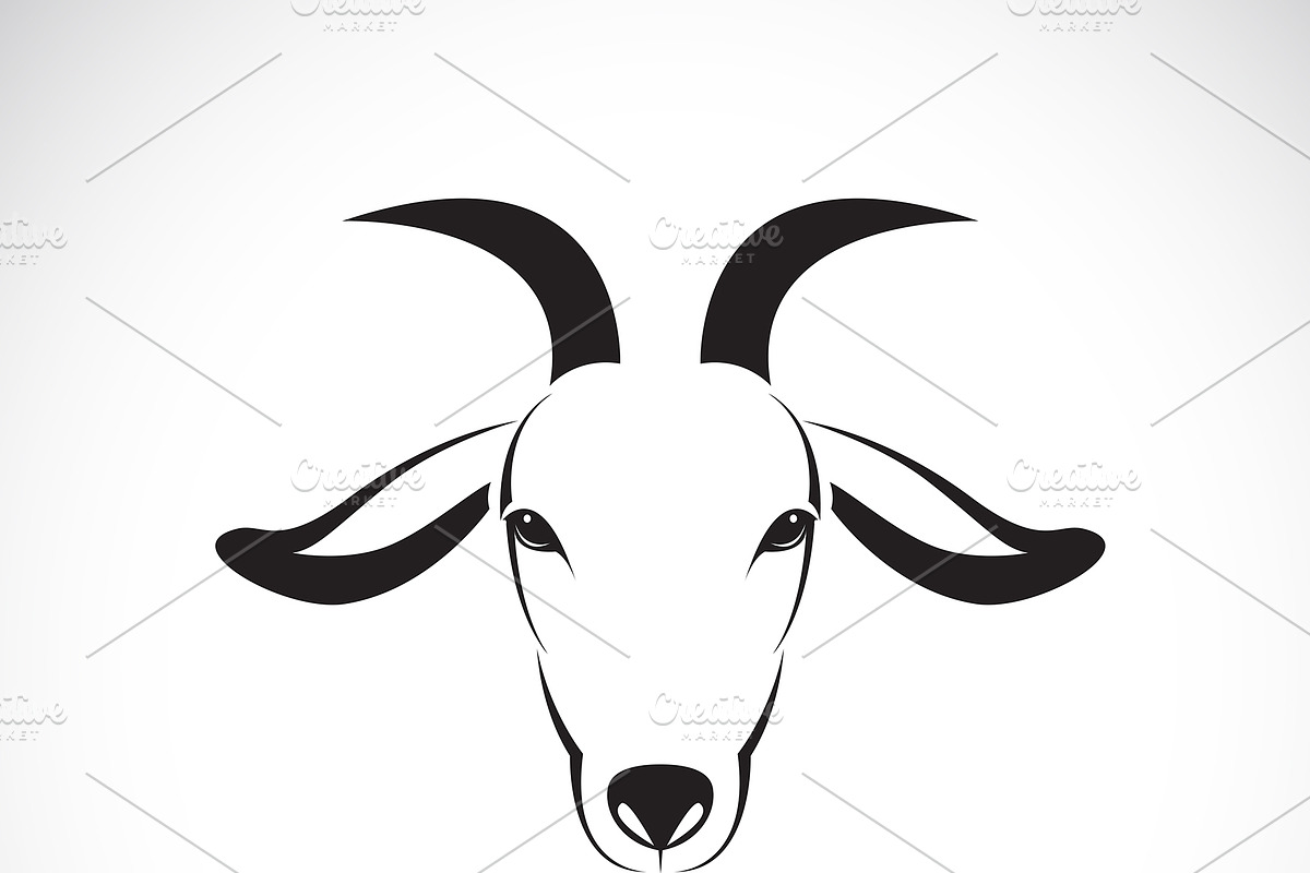 Vector of goat head. Animal. in Icons - product preview 8