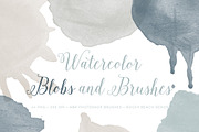 Watercolor blobs PS Brushes Set