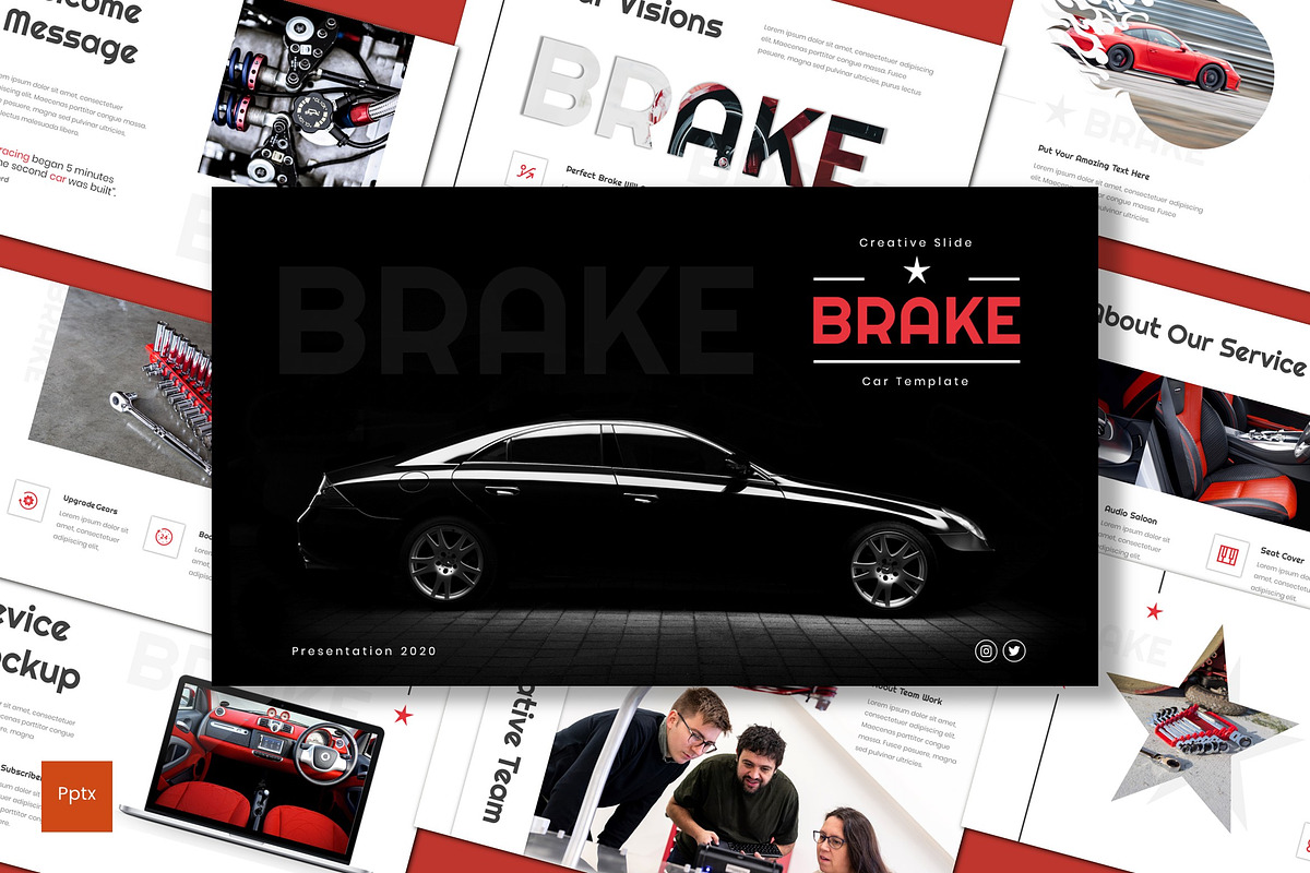 Brake - Powerpoint Template in PowerPoint Templates - product preview 8
