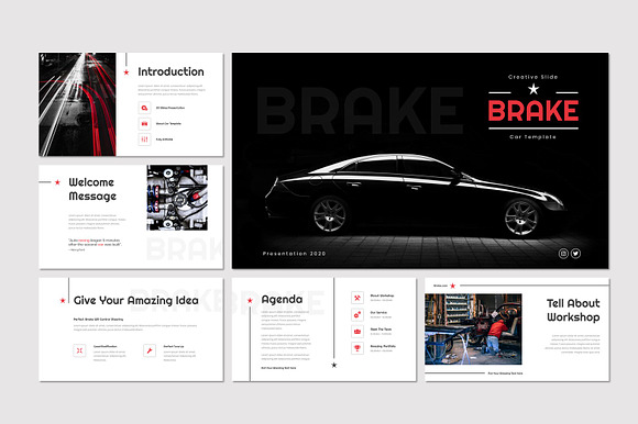 Brake - Powerpoint Template in PowerPoint Templates - product preview 1