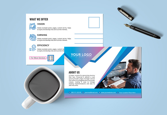 Business Postcard Design in Postcard Templates - product preview 1