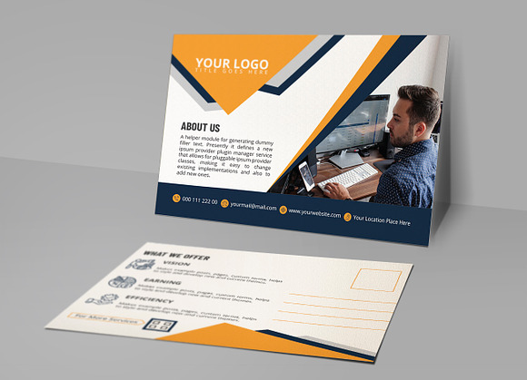 Business Postcard Design in Postcard Templates - product preview 2