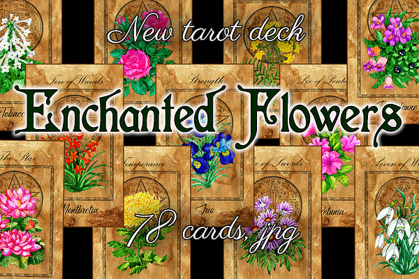 Enchanted flowers tarot deck