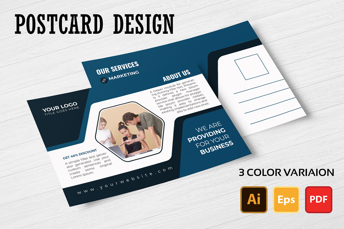 Corporate Postcard Design in Postcard Templates - product preview 8