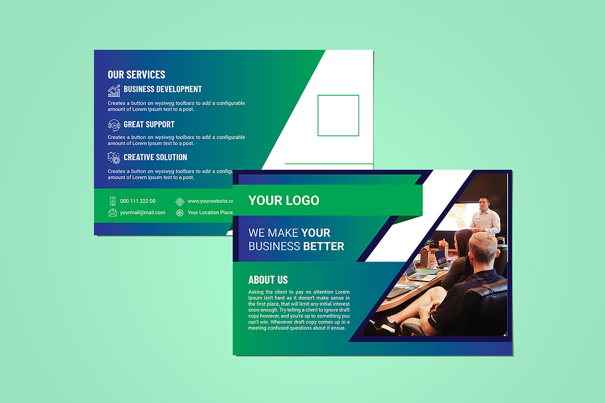 Corporate Business Postcard Design in Postcard Templates - product preview 8
