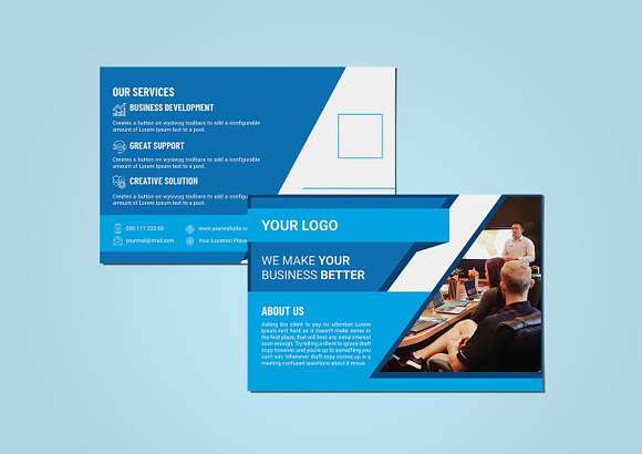 Corporate Business Postcard Design in Postcard Templates - product preview 1