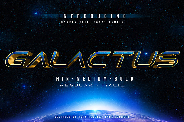 Galactus - SCIFI Font Family