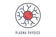 Plasma physics color icon