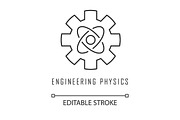 Engineering physics linear icon