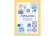 Population poster template layout