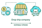 Drop ship company concept icon