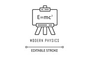 Modern physics linear icon