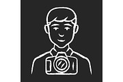 Photojournalist chalk icon