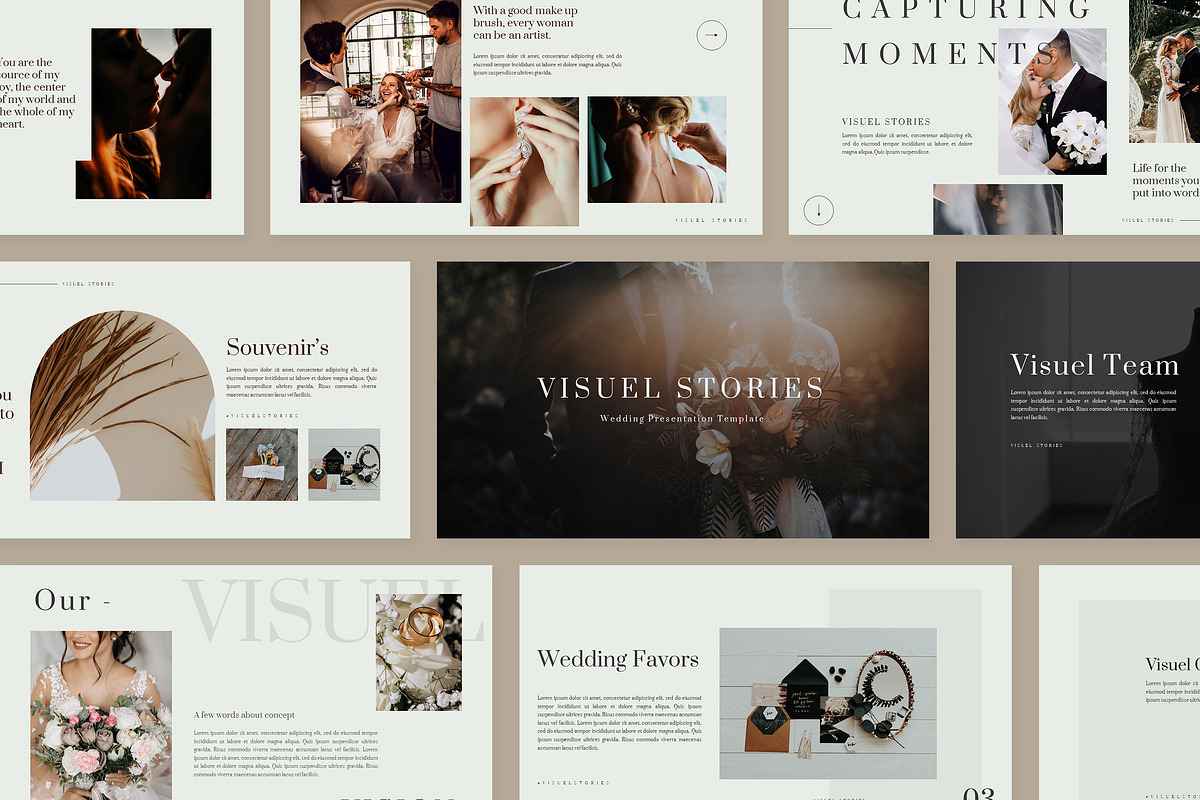 Visuel Wedding - Powerpoint in PowerPoint Templates - product preview 8