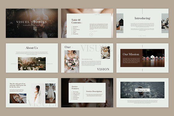 Visuel Wedding - Powerpoint in PowerPoint Templates - product preview 1