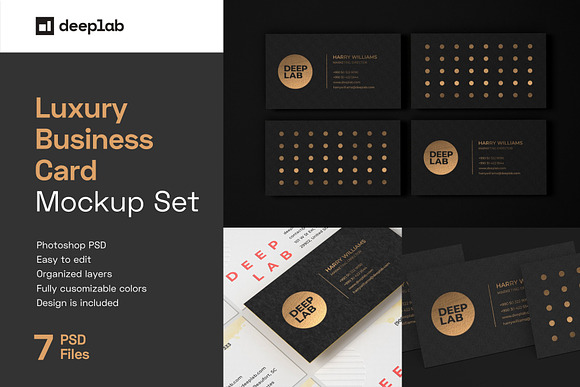 Luxury Business Card Mockup Set in Branding Mockups - product preview 7
