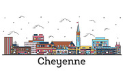 Outline Cheyenne Wyoming City