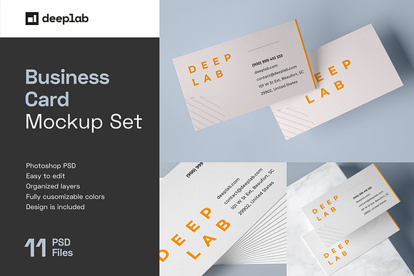 Business Card Mockup Set in Print Mockups - product preview 11
