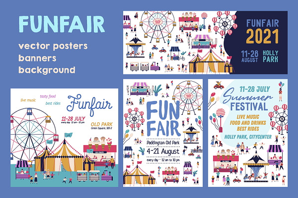 Funfair posters, banner