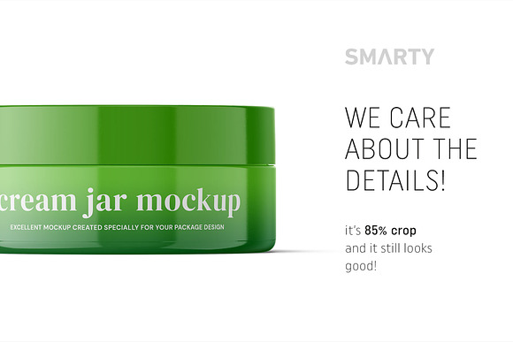 Glossy cream jar mockup 100ml in Product Mockups - product preview 3