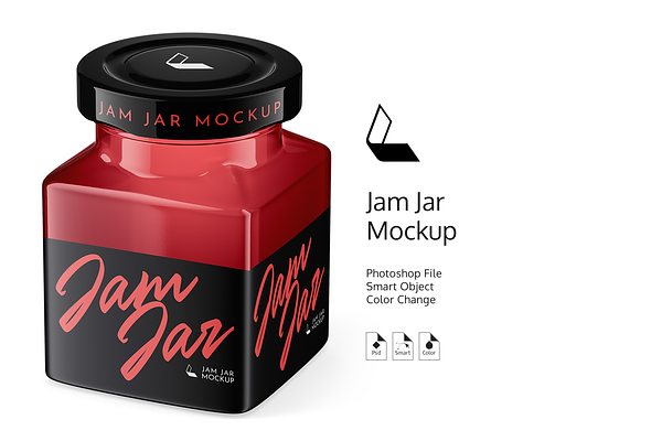 Jar Jam Mockup (high-angle) #2