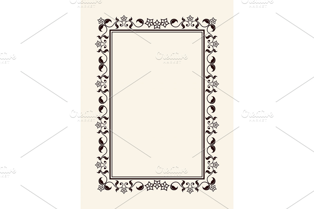 Old Vintage Frame with Cut Angles in Illustrations - product preview 8