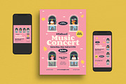 Virtual Music Concert Flyer Set