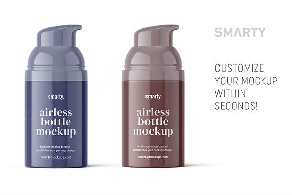 Glossy airless bottle mockup in Product Mockups - product preview 2
