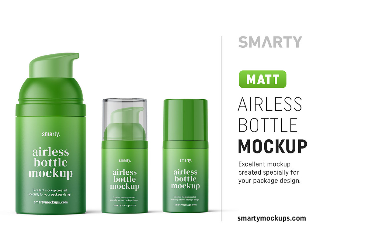 Matte airless bottle mockup in Product Mockups - product preview 8