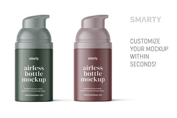 Matte airless bottle mockup in Product Mockups - product preview 2