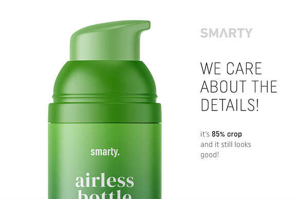 Matte airless bottle mockup in Product Mockups - product preview 3