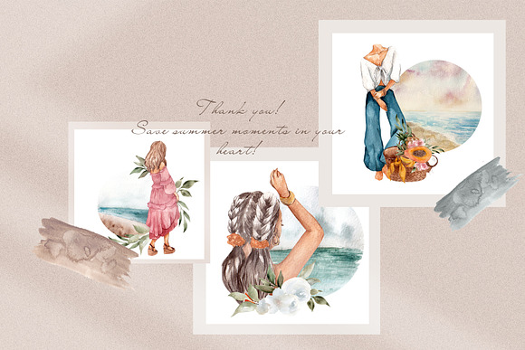 Summer mood. Aesthetic collection in Illustrations - product preview 2