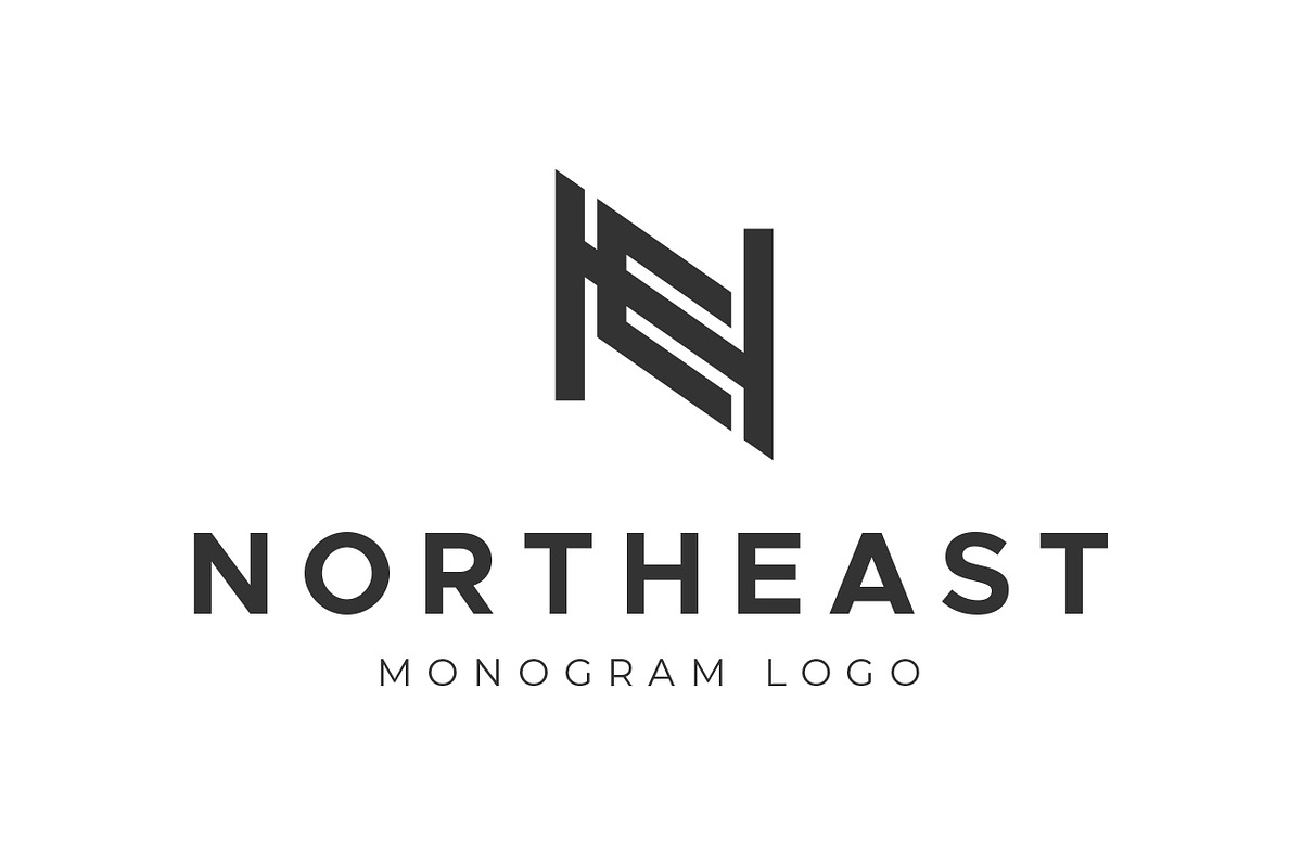 N E Letter Logo NE Monogram Tech IT in Logo Templates - product preview 8