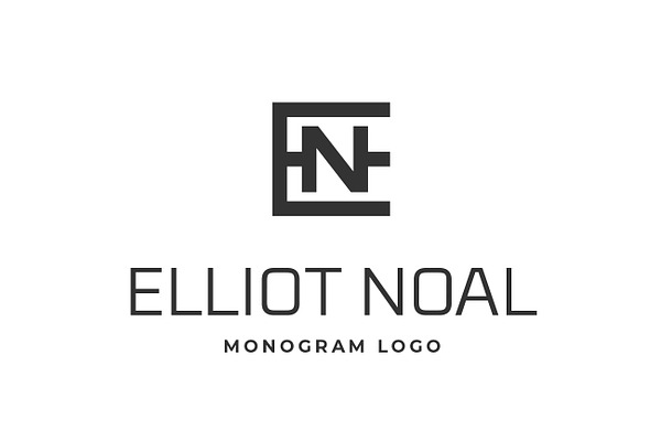 E N Letter Logo EN Monogram Tech IT