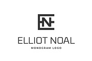 E N Letter Logo EN Monogram Tech IT