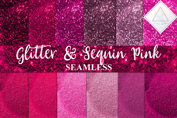 Pink Glitter & Sequin Digital Paper
