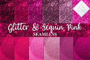 Pink Glitter & Sequin Digital Paper