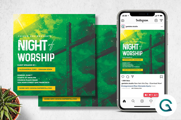 Night of Worship Flyer