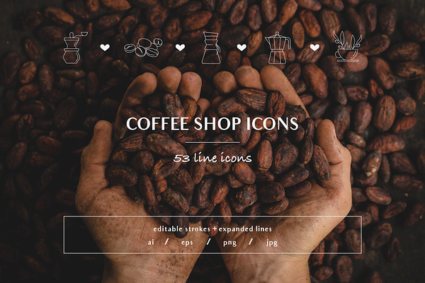 53 Coffee Shop Icons Set